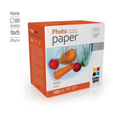 Фотопапір ColorWay, матовий, A6 (10x15), 220 г/м², 500 арк (PM2205004R)