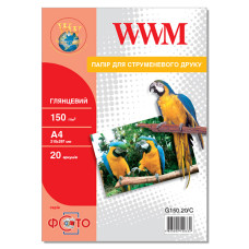 Фотобумага WWM, глянцевая, A4, 150 g/m², 20 л (G150.20/C)