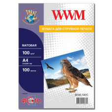 Фотобумага WWM, матовая, A4, 100 g/mг², 100 л (M100.100/C)