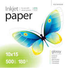 Фотопапір PrintPro, глянцевий, A6 (10x15), 180 g/m², 500 л (PGE1805004R)