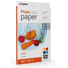 Фотобумага ColorWay, матовая, A4, 190 g/m², 20 л (PM190020A4)