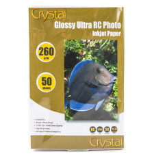 Фотобумага Crystal, глянцевая, A6 (10x15), 260 g/m², 50 л, пластиковое покрытие (RCGL-R6-260-50)